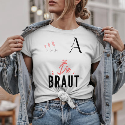 W.03.Damen-T-Shirt-Mockup-Basic HELL mit Jeansjacke
