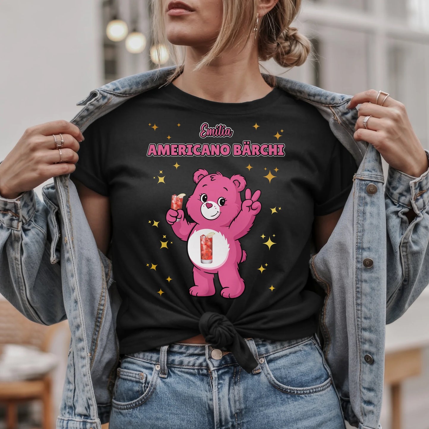 Saufbärchi T Shirt Americano Bärchi Sauf Bärchi Shirt für JGA und Party