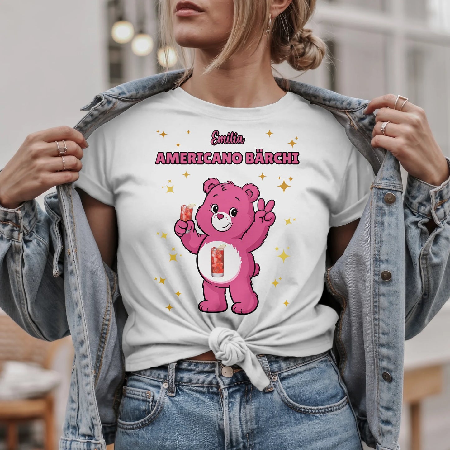Saufbärchi T Shirt Americano Bärchi Sauf Bärchi Shirt für JGA und Party