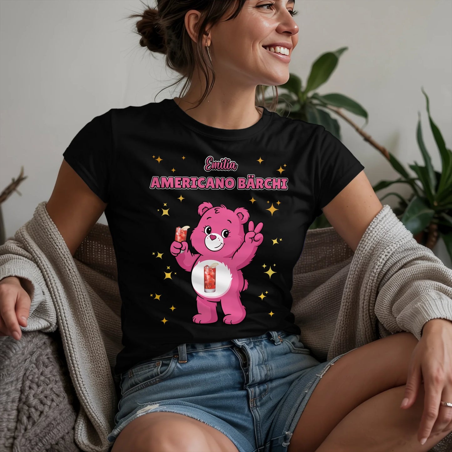 Saufbärchi T Shirt Americano Bärchi Sauf Bärchi Shirt für JGA und Party