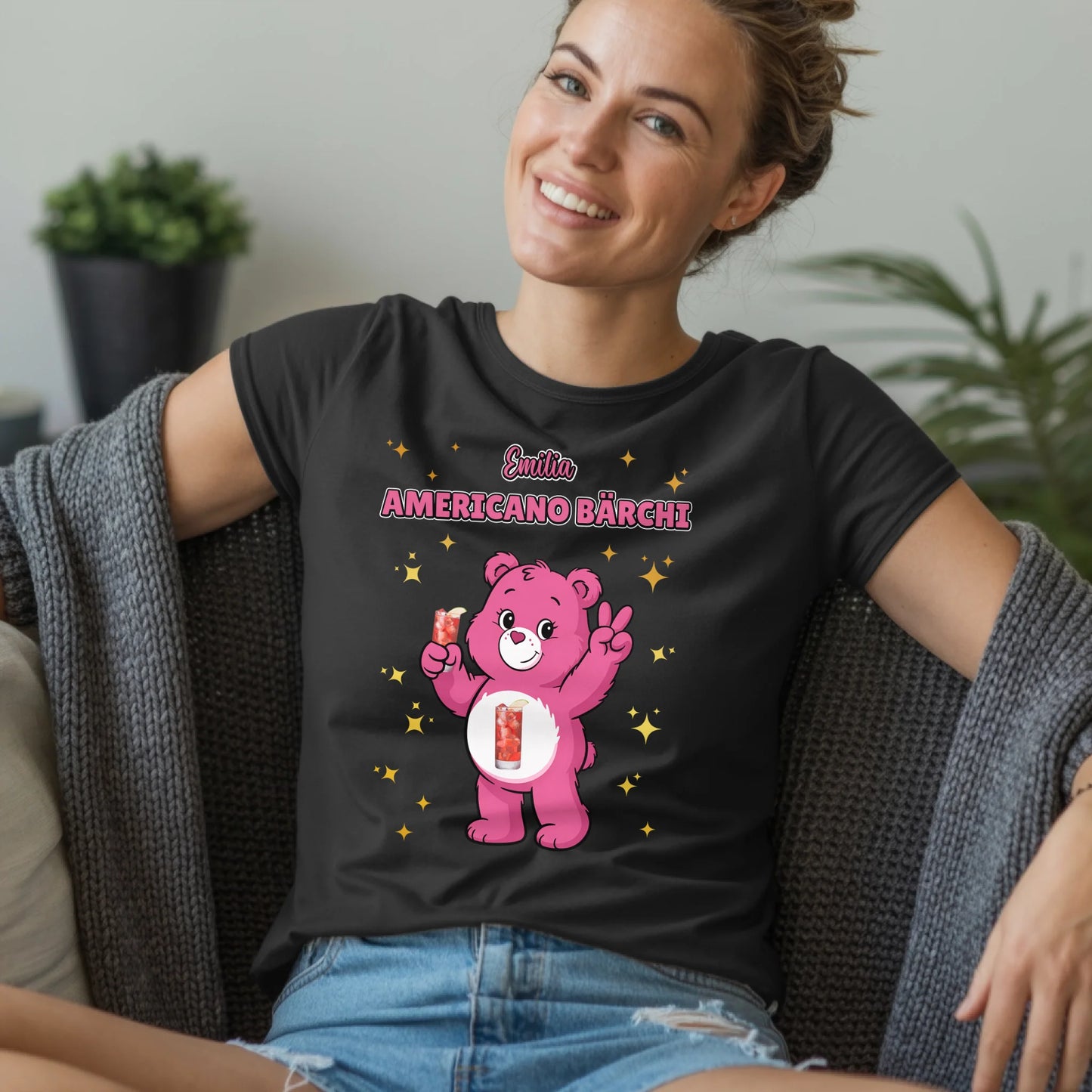 Saufbärchi T Shirt Americano Bärchi Sauf Bärchi Shirt für JGA und Party