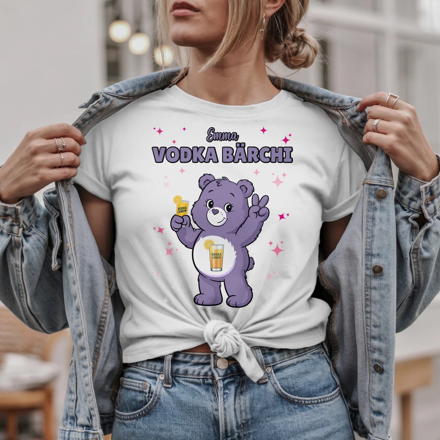 Saufbärchi Shirt Vodka Bärchi Sauf Bärchi T-Shirt für Party und JGA