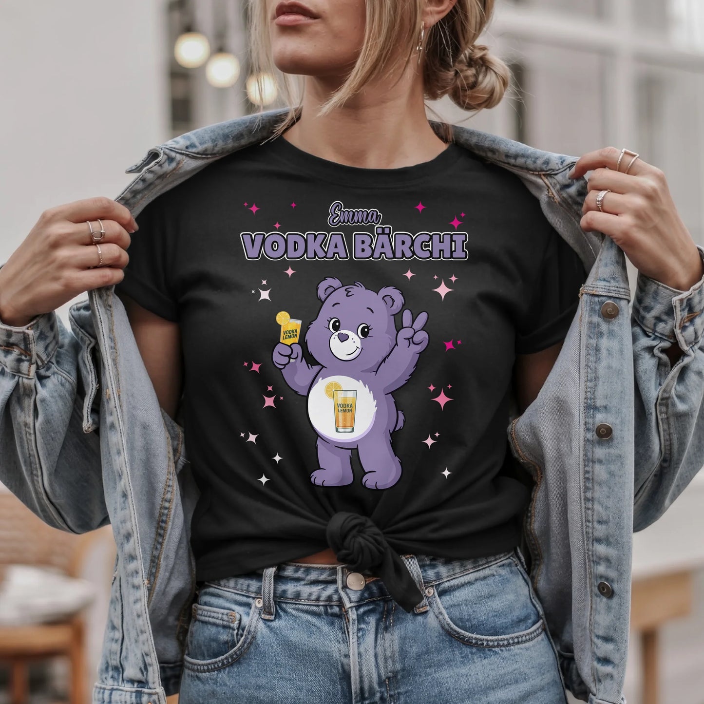 Saufbärchi Shirt Vodka Bärchi Sauf Bärchi T-Shirt für Party und JGA