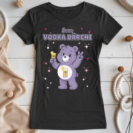 Saufbärchi Shirt Vodka Bärchi Sauf Bärchi T-Shirt für Party und JGA