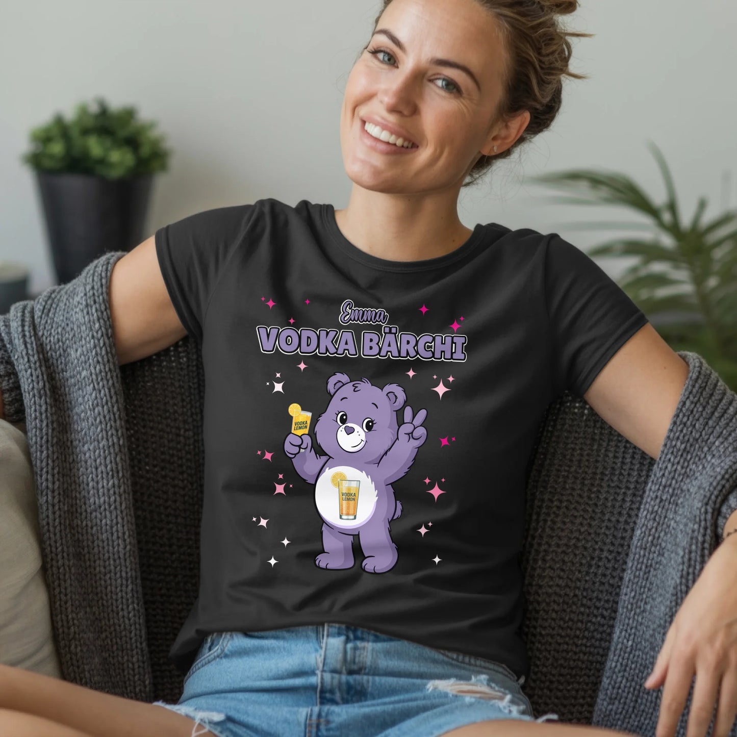 Saufbärchi Shirt Vodka Bärchi Sauf Bärchi T-Shirt für Party und JGA