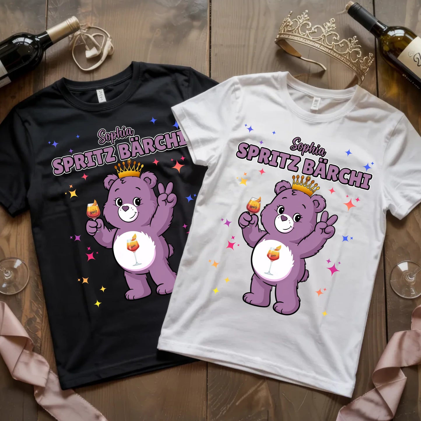 Saufbärchi TShirt Spritz Bärchi Sauf Bärchi Lustiges T-Shirt für JGA