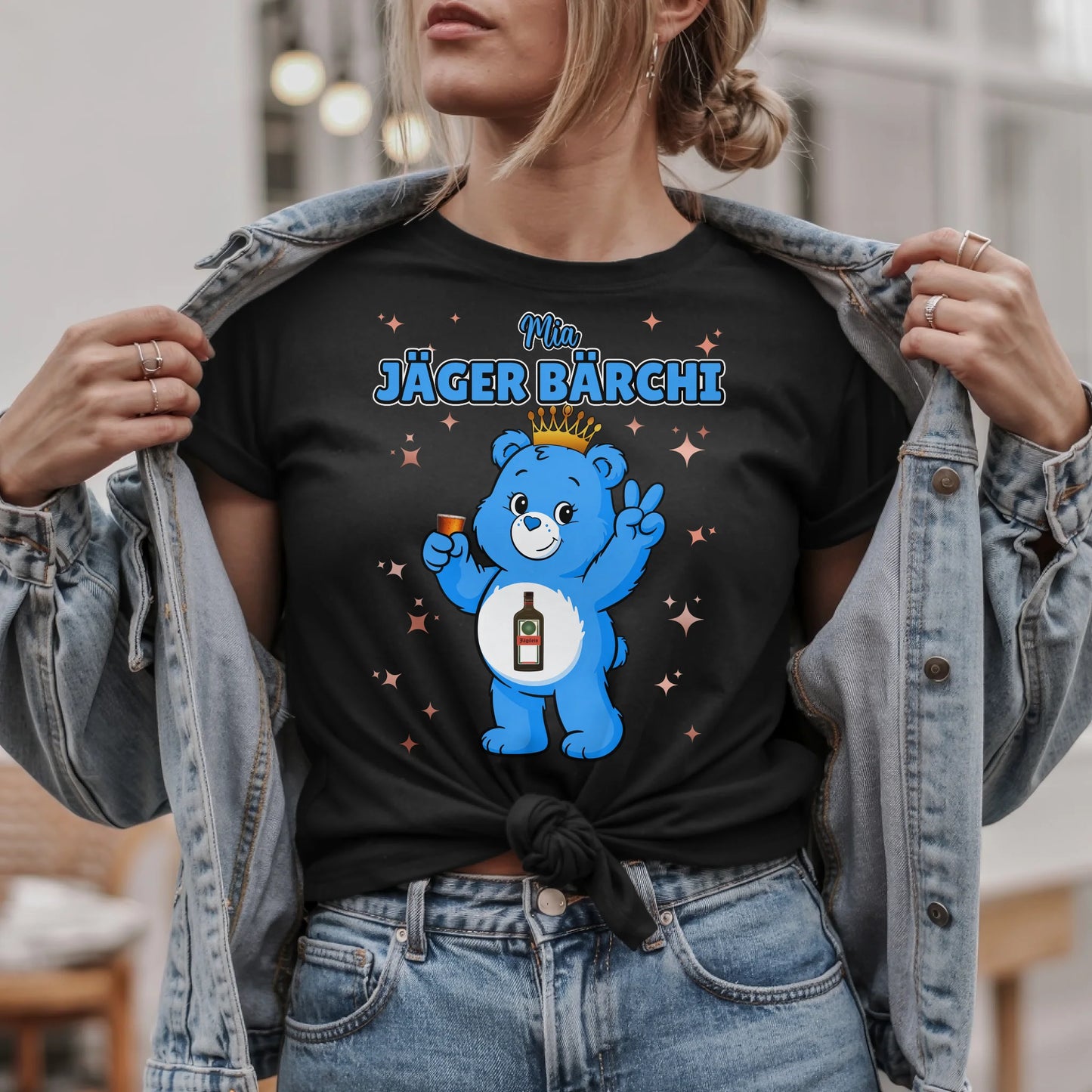 Sauf Bärchi T Shirt Jäger Bärchi Saufbärchi Shirt für JGA und Party