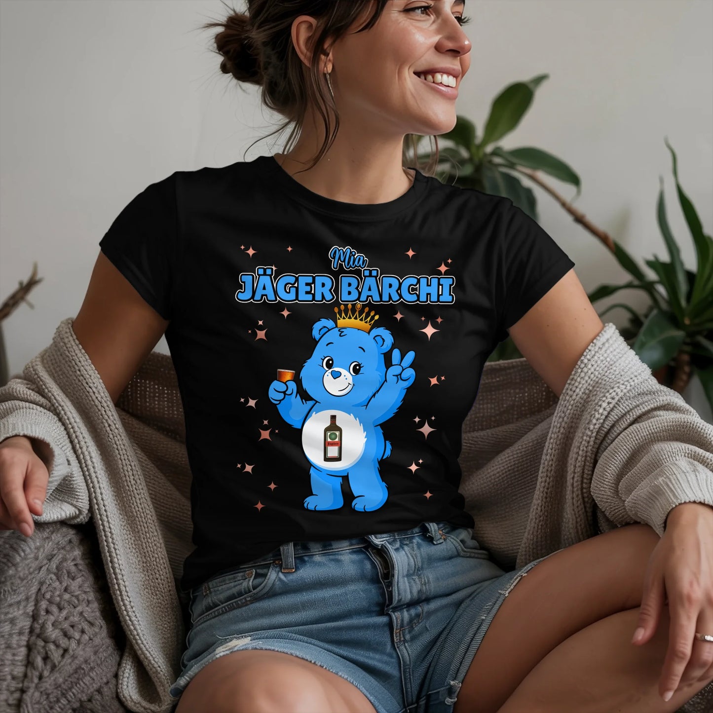 Sauf Bärchi T Shirt Jäger Bärchi Saufbärchi Shirt für JGA und Party