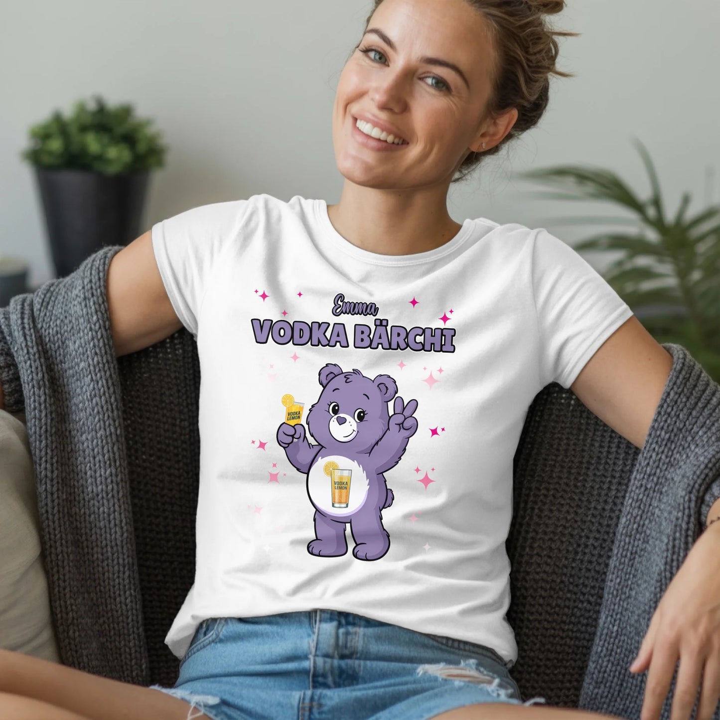 Saufbärchi Shirt Vodka Bärchi Sauf Bärchi T-Shirt für Party und JGA
