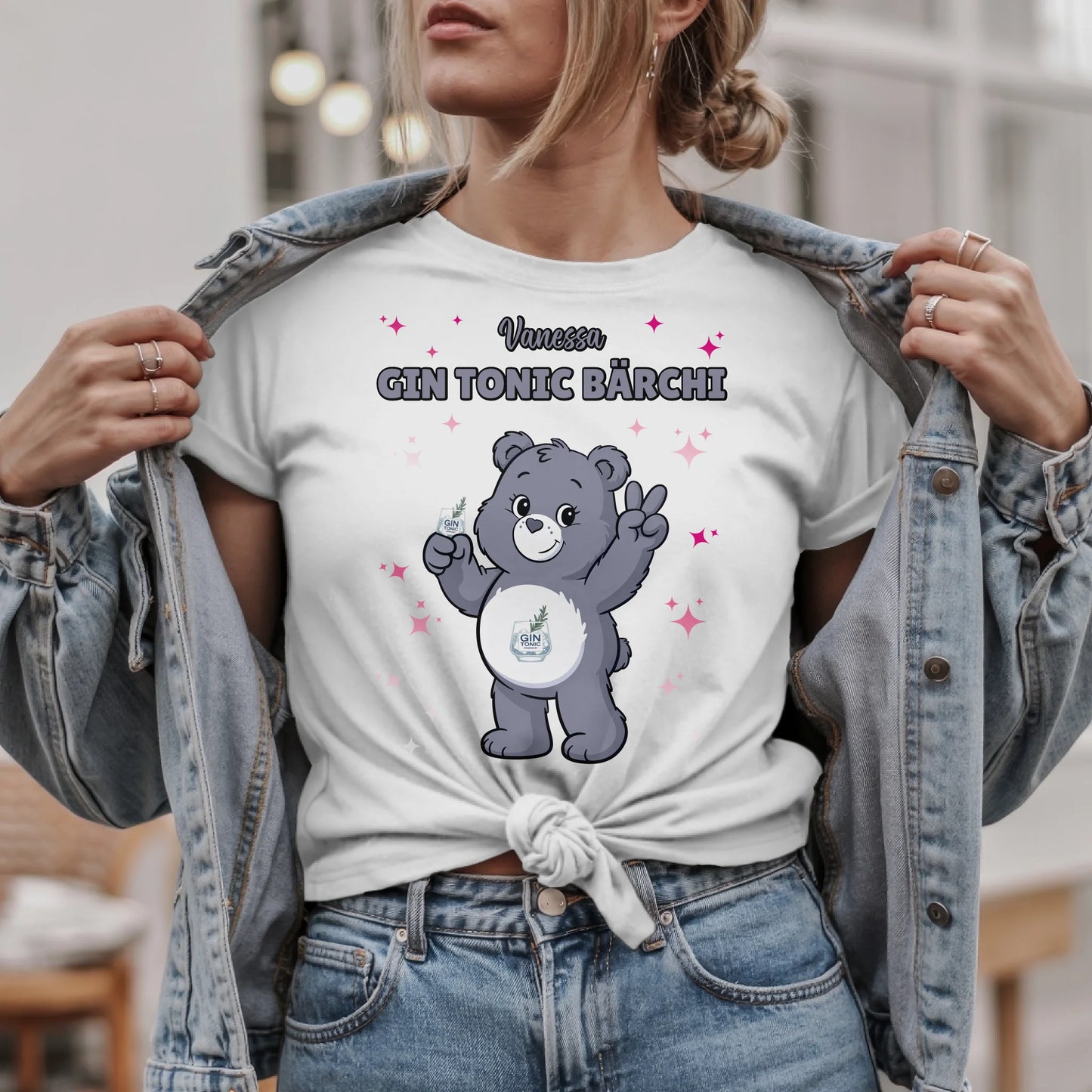 Lustiges Shirt Saufbärchi Gin Tonic Bärchi Sauf Bärchi T-Shirt für JGA