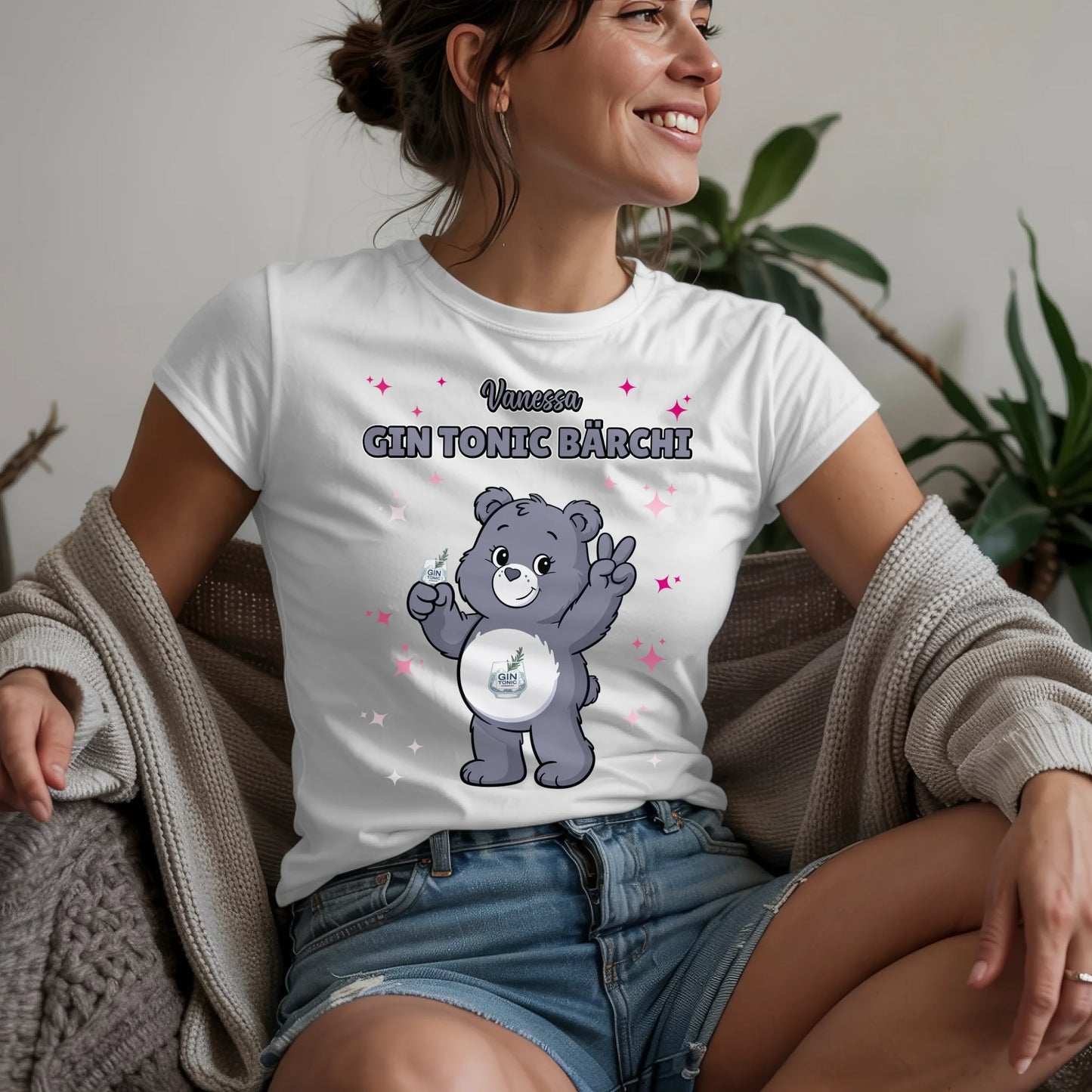 Lustiges Shirt Saufbärchi Gin Tonic Bärchi Sauf Bärchi T-Shirt für JGA
