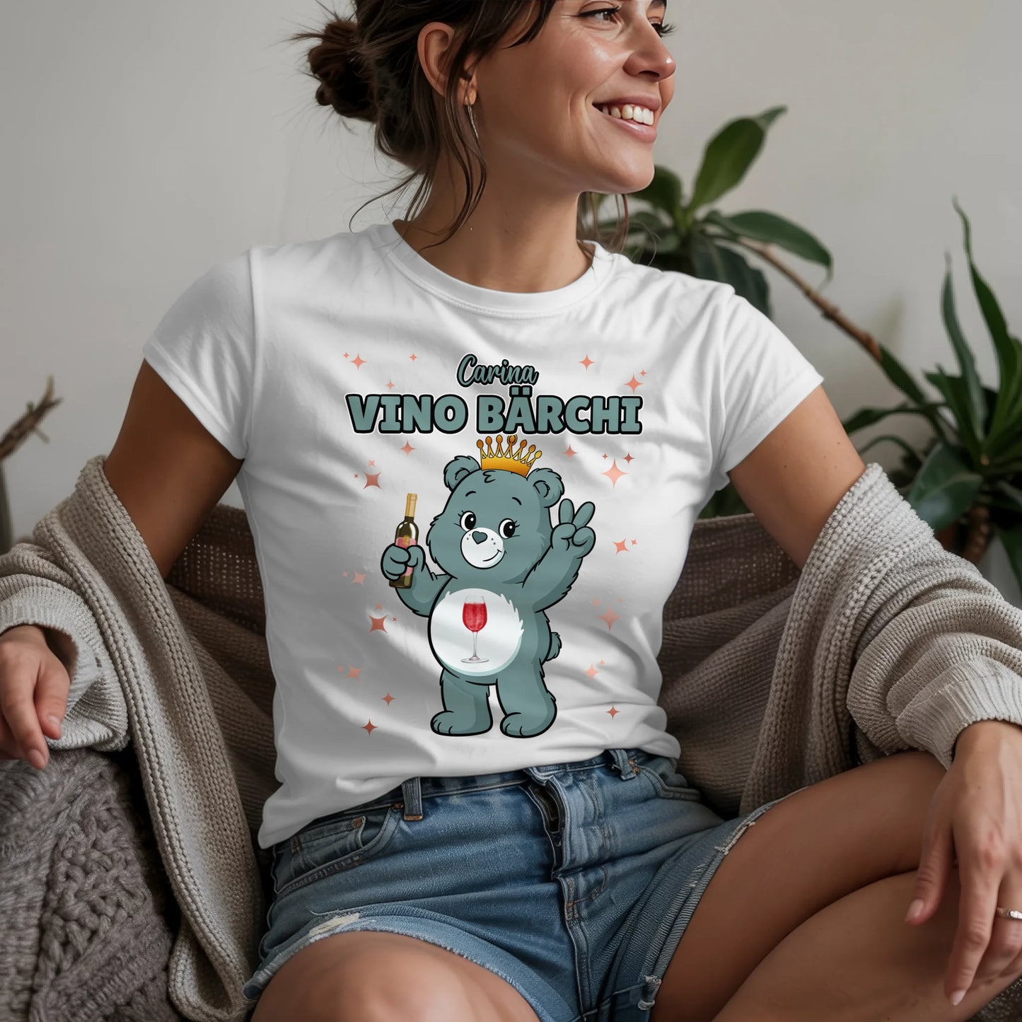 Lustiges Shirt Sauf Bärchi Vino Bärchi Sauf Bärchi JGA T-Shirt