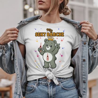 Saufbärchi T Shirt Sekt Bärchi Sauf Bärchi Shirt für JGA und Party