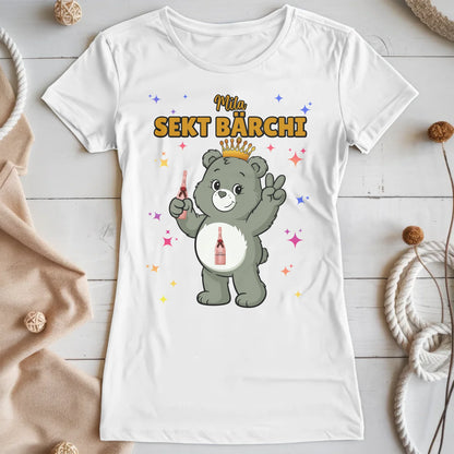 Saufbärchi T Shirt Sekt Bärchi Sauf Bärchi Shirt für JGA und Party