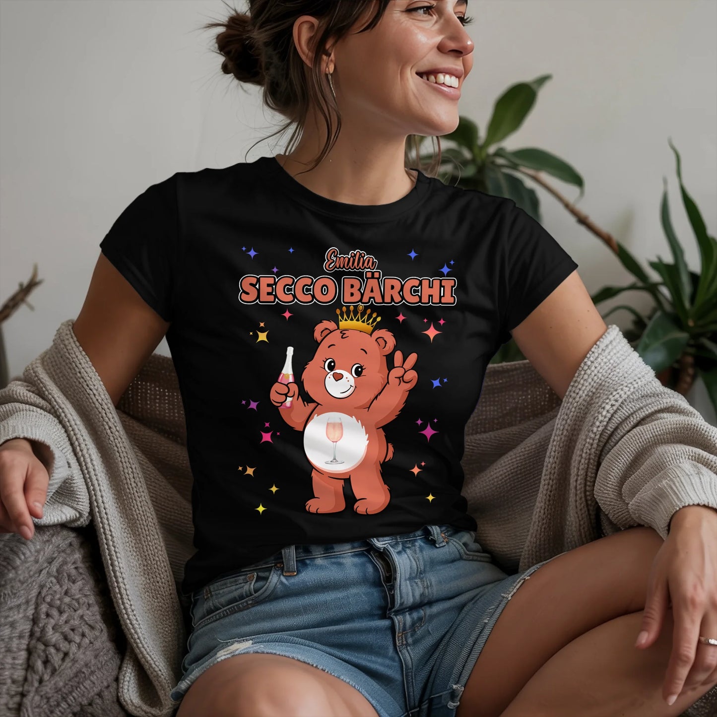 Sauf Bärchi TShirt Secco Bärchi Saufbärchi Lustiges T-Shirt für JGA