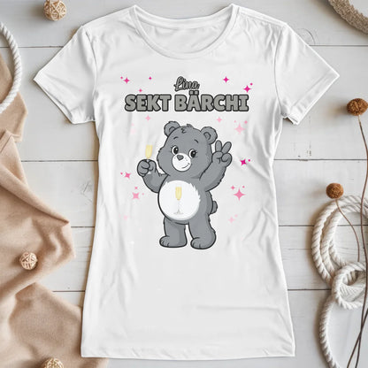 Saufbärchi T Shirt Sekt Bärchi Shirt für JGA und Party