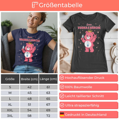 Lustiges Shirt Saufbärchi Vodka E Bärchi Sauf Bärchi T-Shirt für JGA
