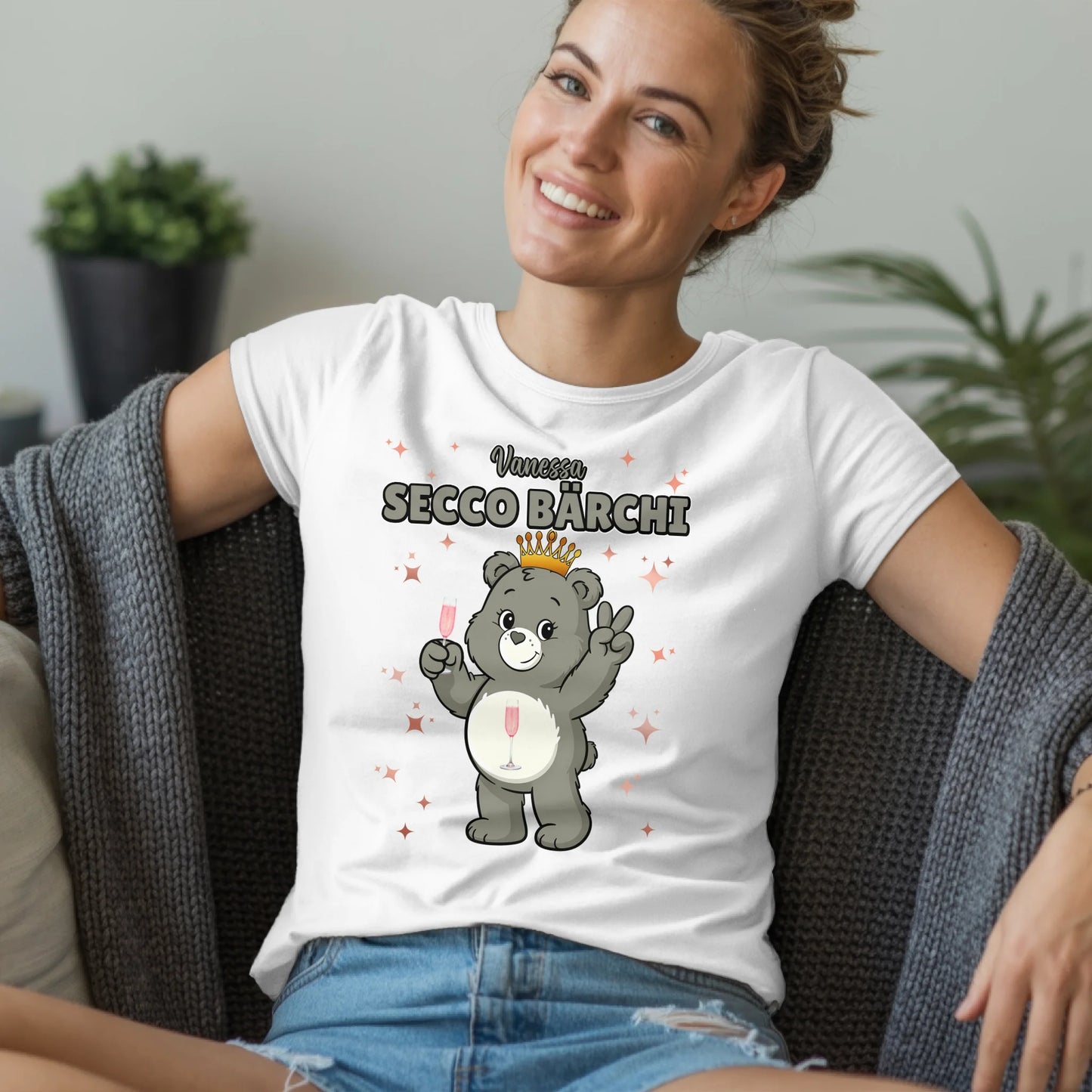 Saufbärchi TShirt Secco Bärchi Lustiges T-Shirt JGA