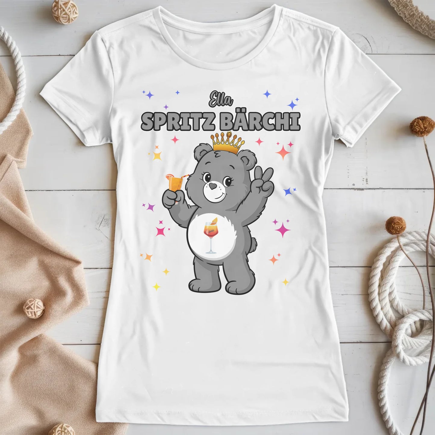 Sauf Bärchi T Shirt Spritz Bärchi Saufbärchi Shirt für JGA und Party