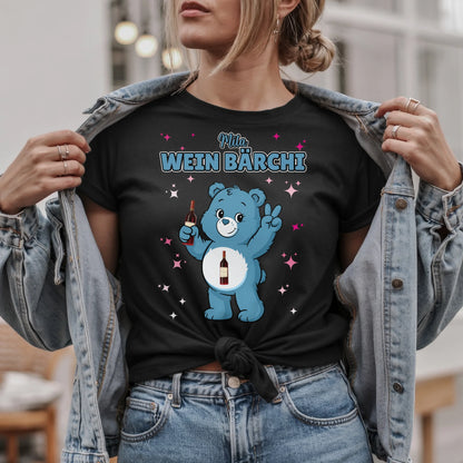 Sauf Bärchi TShirt Wein Bärchi Saufbärchi Lustiges T-Shirt für JGA