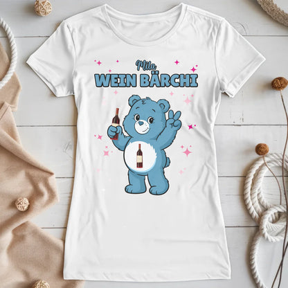 Sauf Bärchi TShirt Wein Bärchi Saufbärchi Lustiges T-Shirt für JGA