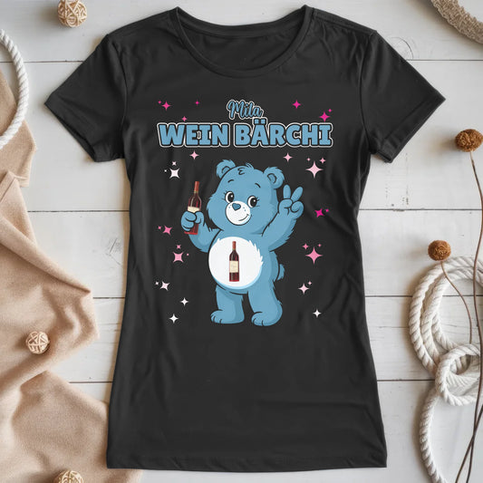 Sauf Bärchi TShirt Wein Bärchi Saufbärchi Lustiges T-Shirt für JGA