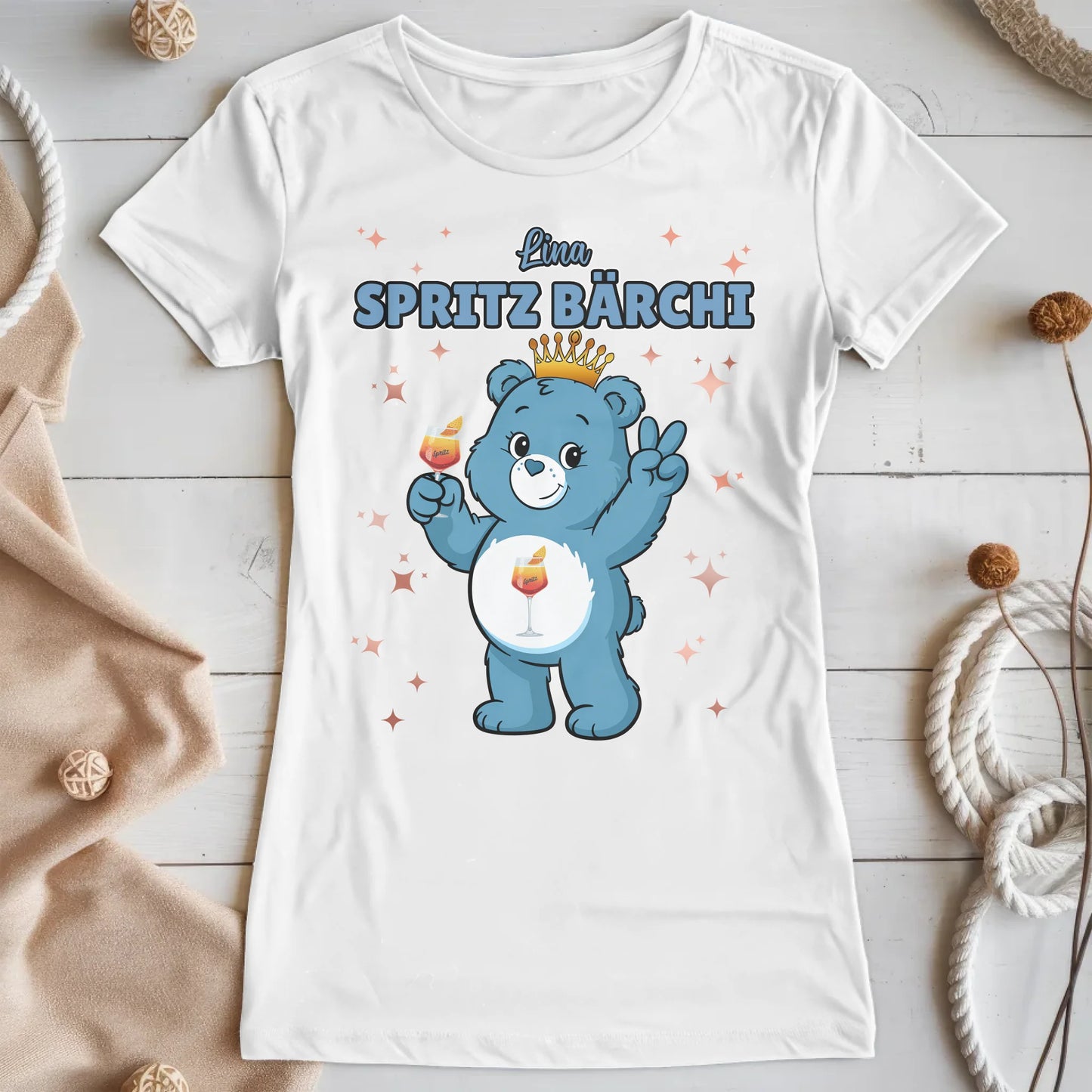 Sauf Bärchi Shirt Spritz Bärchi Saufbärchi T-Shirt für Party und JGA