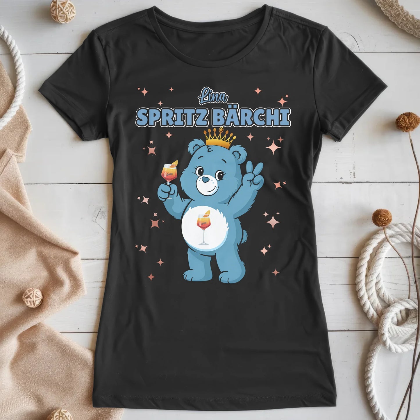 Sauf Bärchi Shirt Spritz Bärchi Saufbärchi T-Shirt für Party und JGA