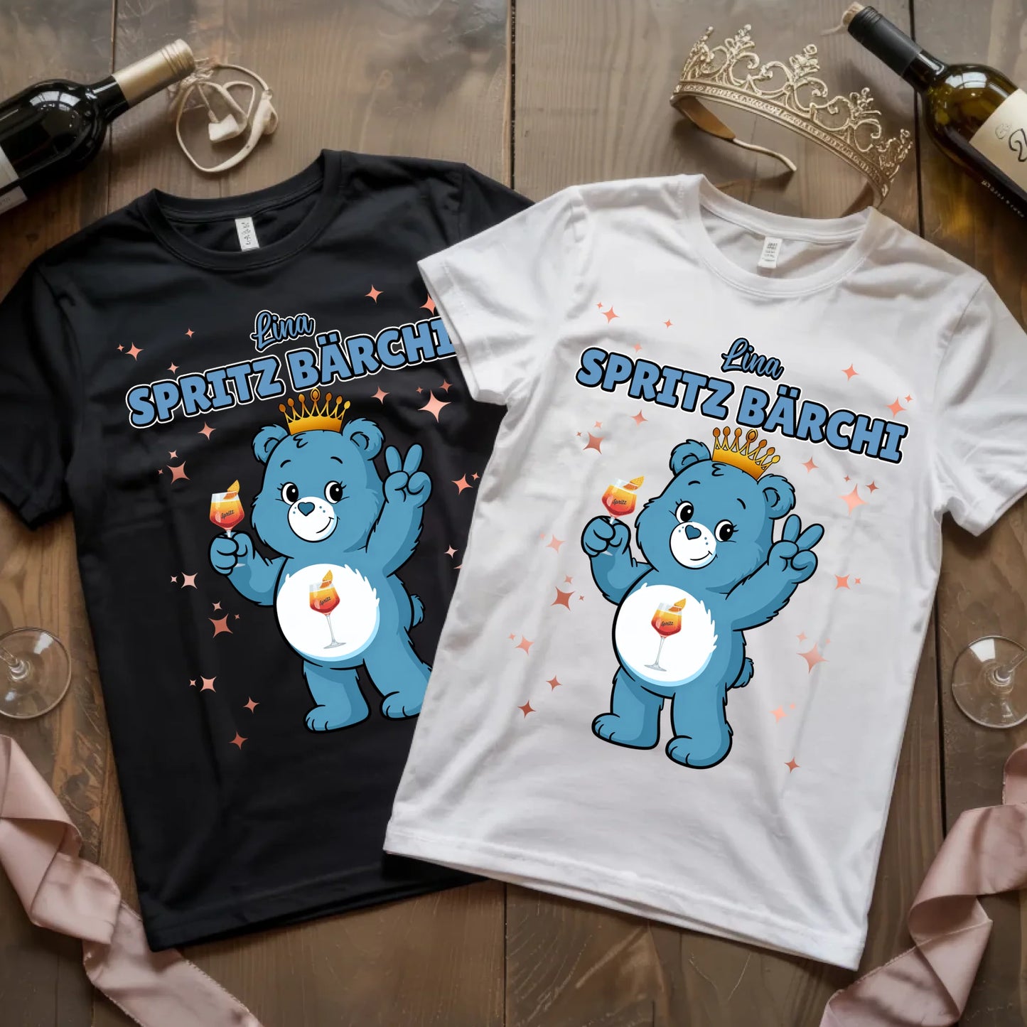 Sauf Bärchi Shirt Spritz Bärchi Saufbärchi T-Shirt für Party und JGA