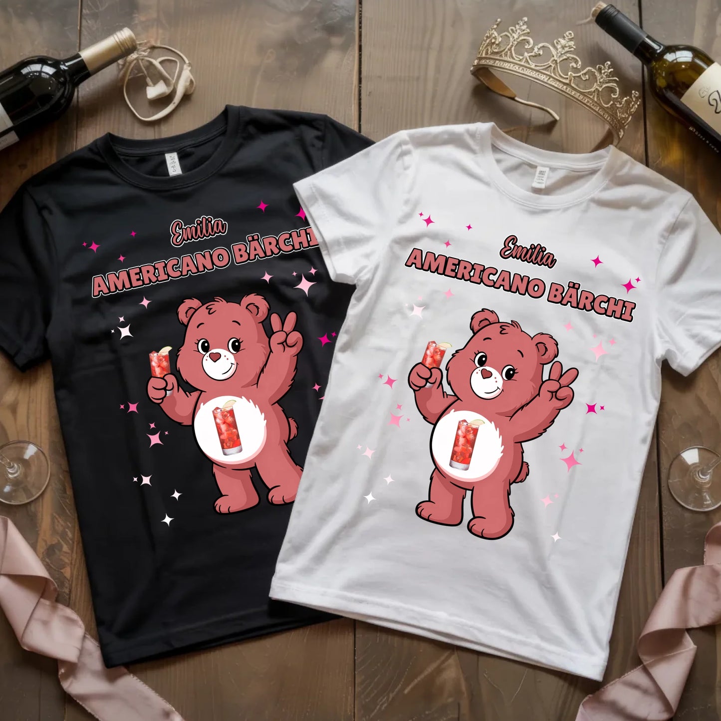 Lustiges T Shirt Sauf Bärchi Americano Bärchi Sauf Bärchi JGA Shirt