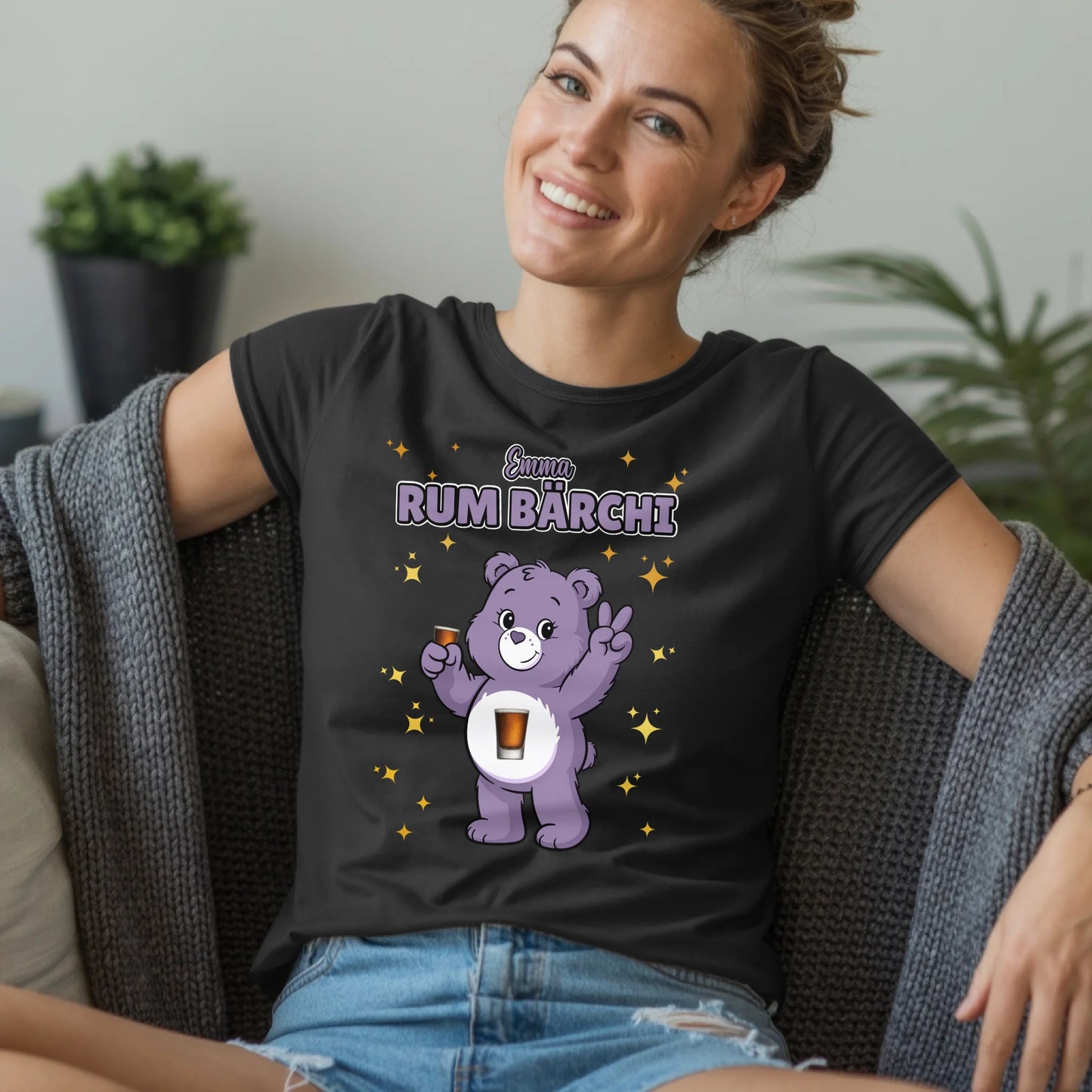 Saufbärchi TShirt Rum Bärchi Sauf Bärchi Lustiges T-Shirt für JGA