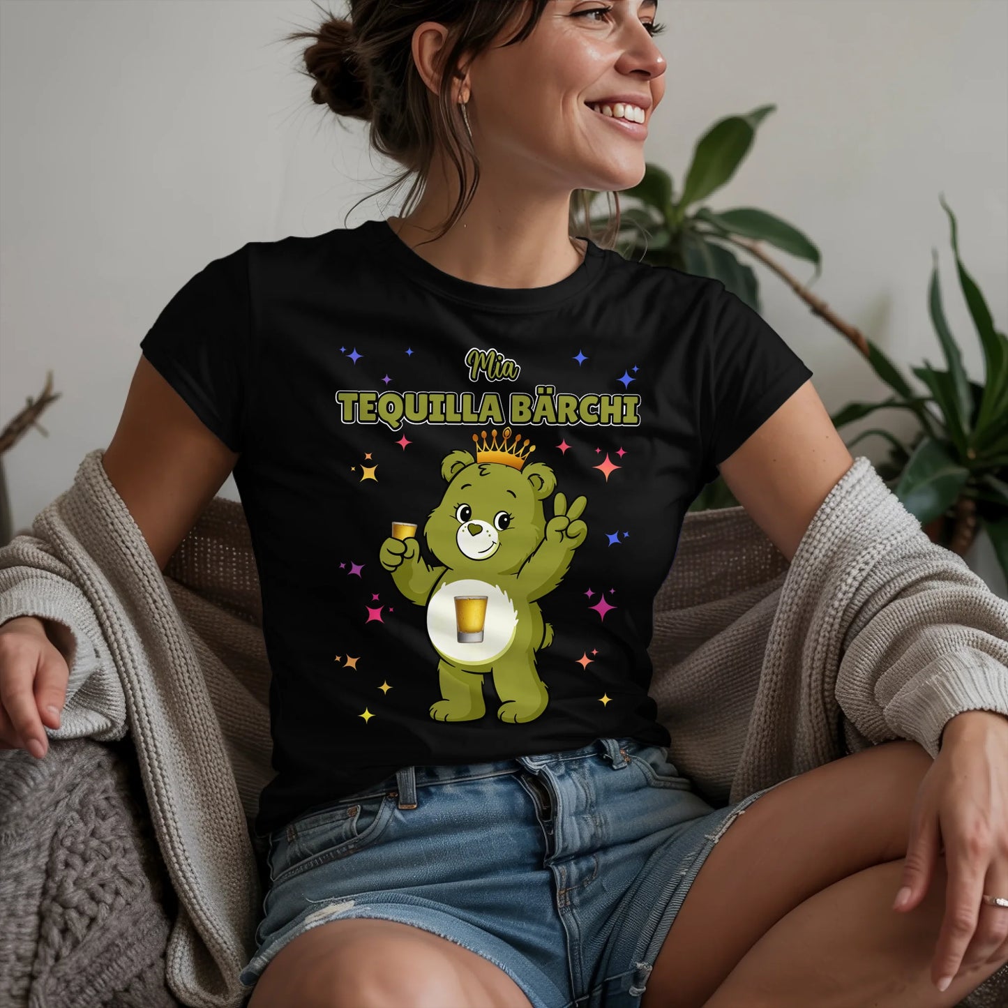 Saufbärchi Shirt Tequilla Bärchi Sauf Bärchi T-Shirt für Party und JGA