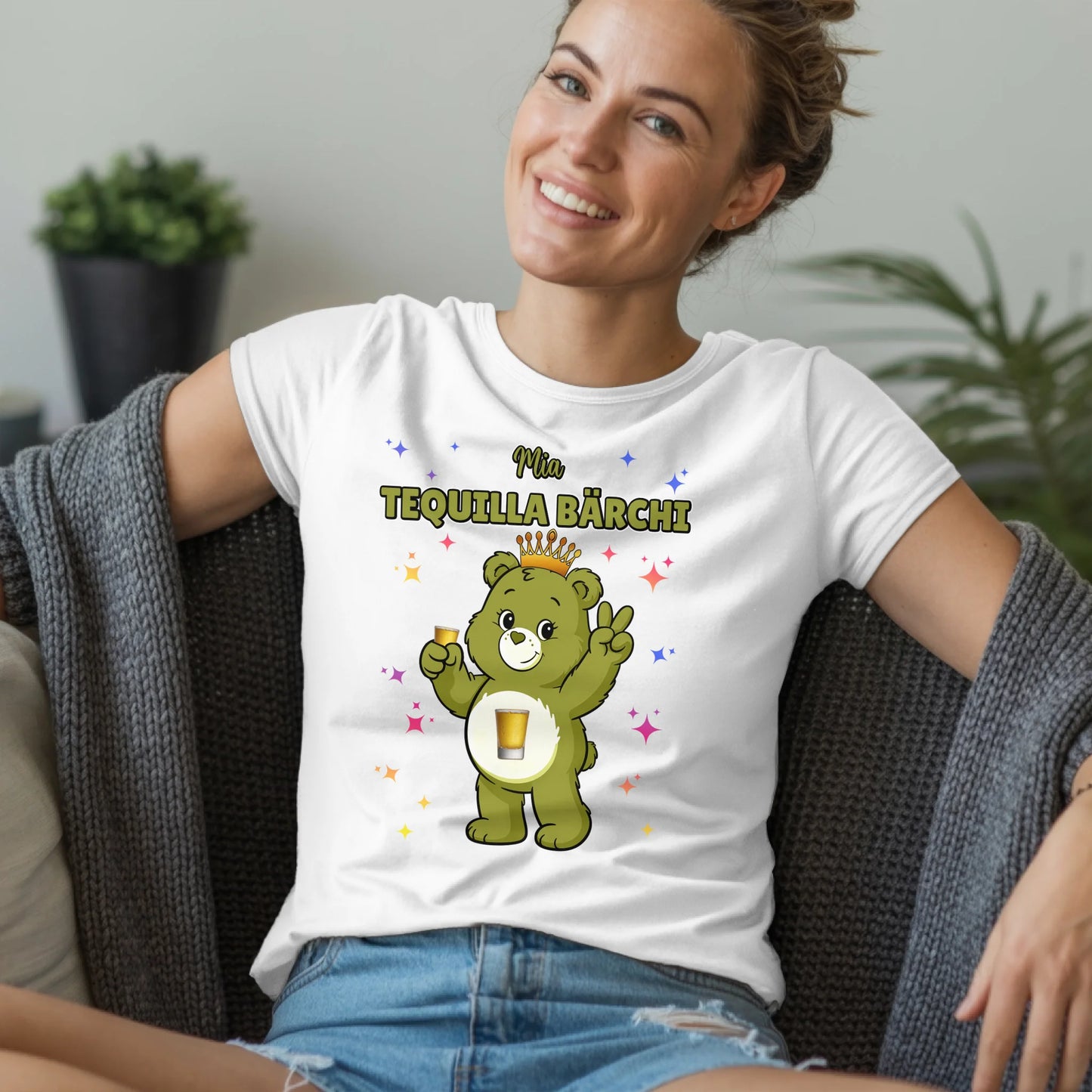 Saufbärchi Shirt Tequilla Bärchi Sauf Bärchi T-Shirt für Party und JGA