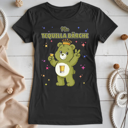 Saufbärchi Shirt Tequilla Bärchi Sauf Bärchi T-Shirt für Party und JGA