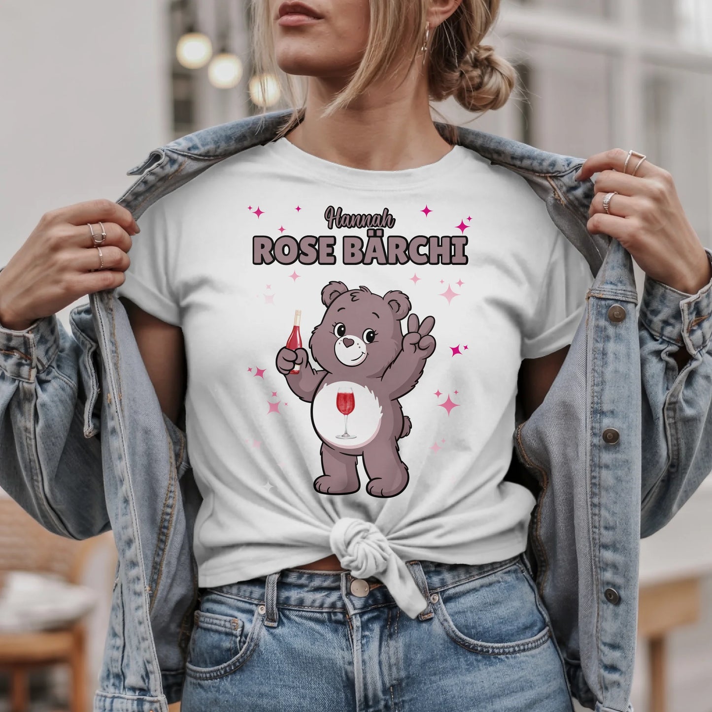 Sauf Bärchi T Shirt Rose Bärchi Saufbärchi Shirt für JGA und Party