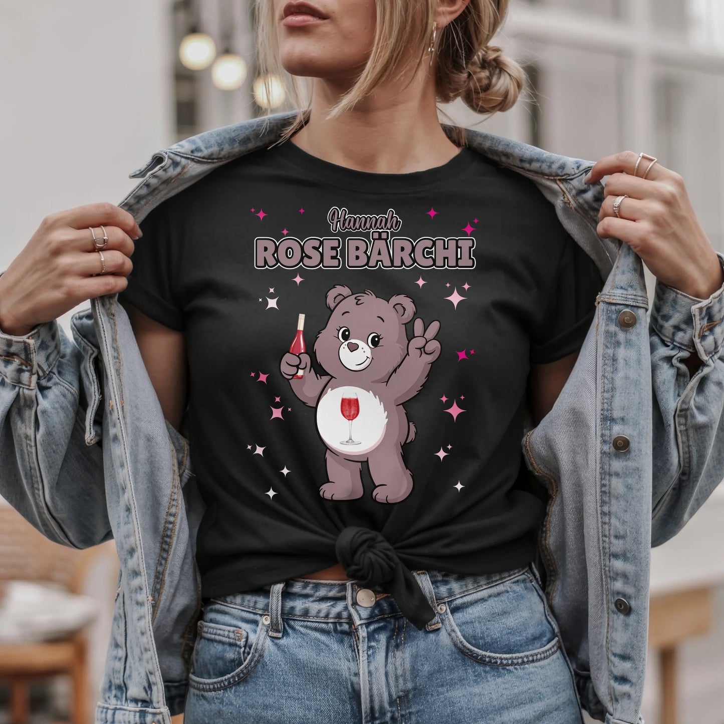 Sauf Bärchi T Shirt Rose Bärchi Saufbärchi Shirt für JGA und Party