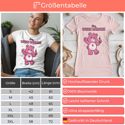 Sauf Bärchi TShirt Wein Bärchi Lustiges T-Shirt für JGA