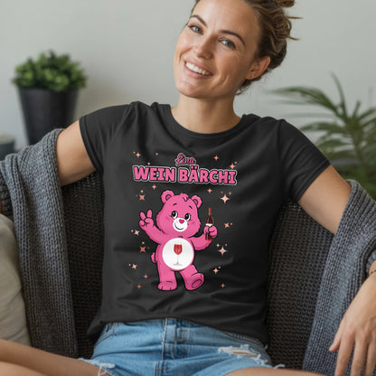 Sauf Bärchi TShirt Wein Bärchi Lustiges T-Shirt für JGA