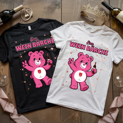 Sauf Bärchi TShirt Wein Bärchi Lustiges T-Shirt für JGA