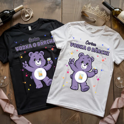Lustiges Shirt Saufbärchi Vodka O Bärchi Sauf Bärchi T-Shirt für JGA
