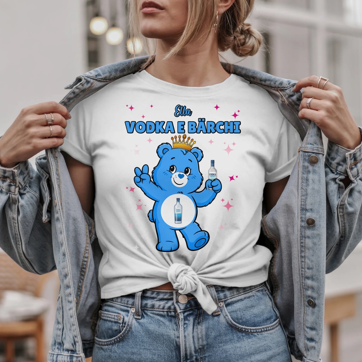 Lustiges Shirt Sauf Bärchi Vodka E Bärchi Sauf Bärchi JGA T-Shirt