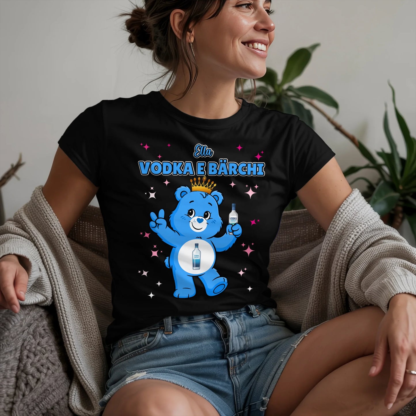 Lustiges Shirt Sauf Bärchi Vodka E Bärchi Sauf Bärchi JGA T-Shirt