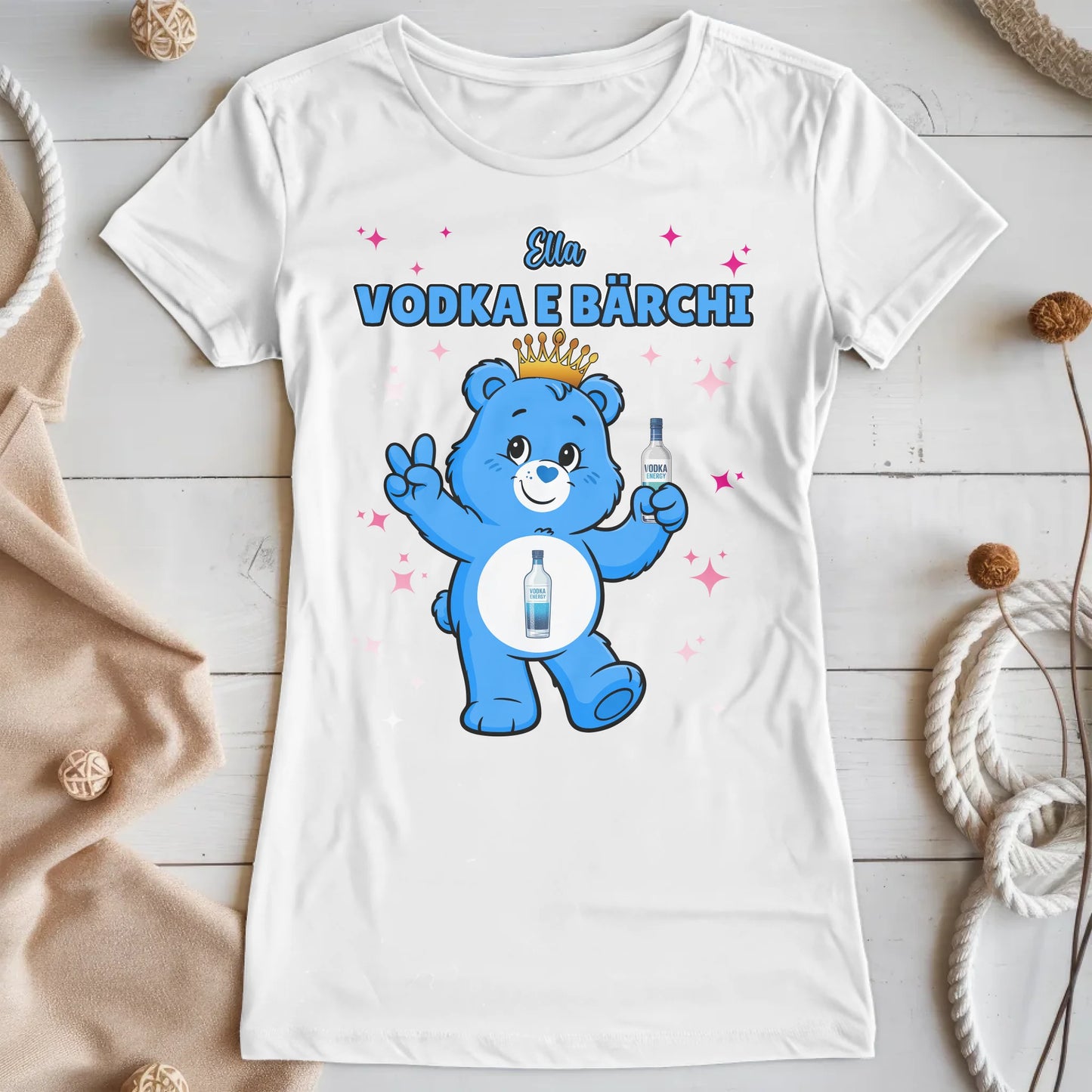 Lustiges Shirt Sauf Bärchi Vodka E Bärchi Sauf Bärchi JGA T-Shirt