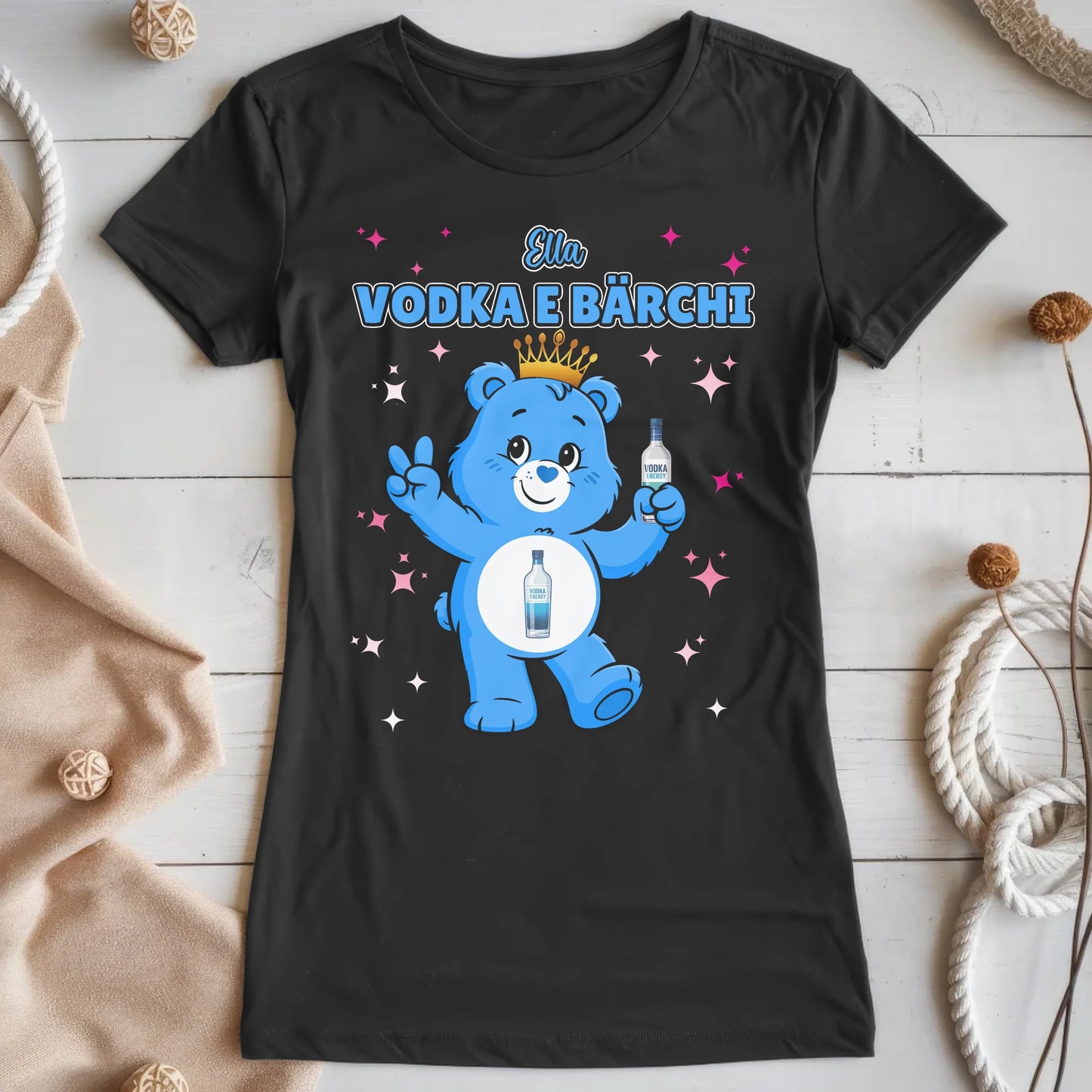 Lustiges Shirt Sauf Bärchi Vodka E Bärchi Sauf Bärchi JGA T-Shirt