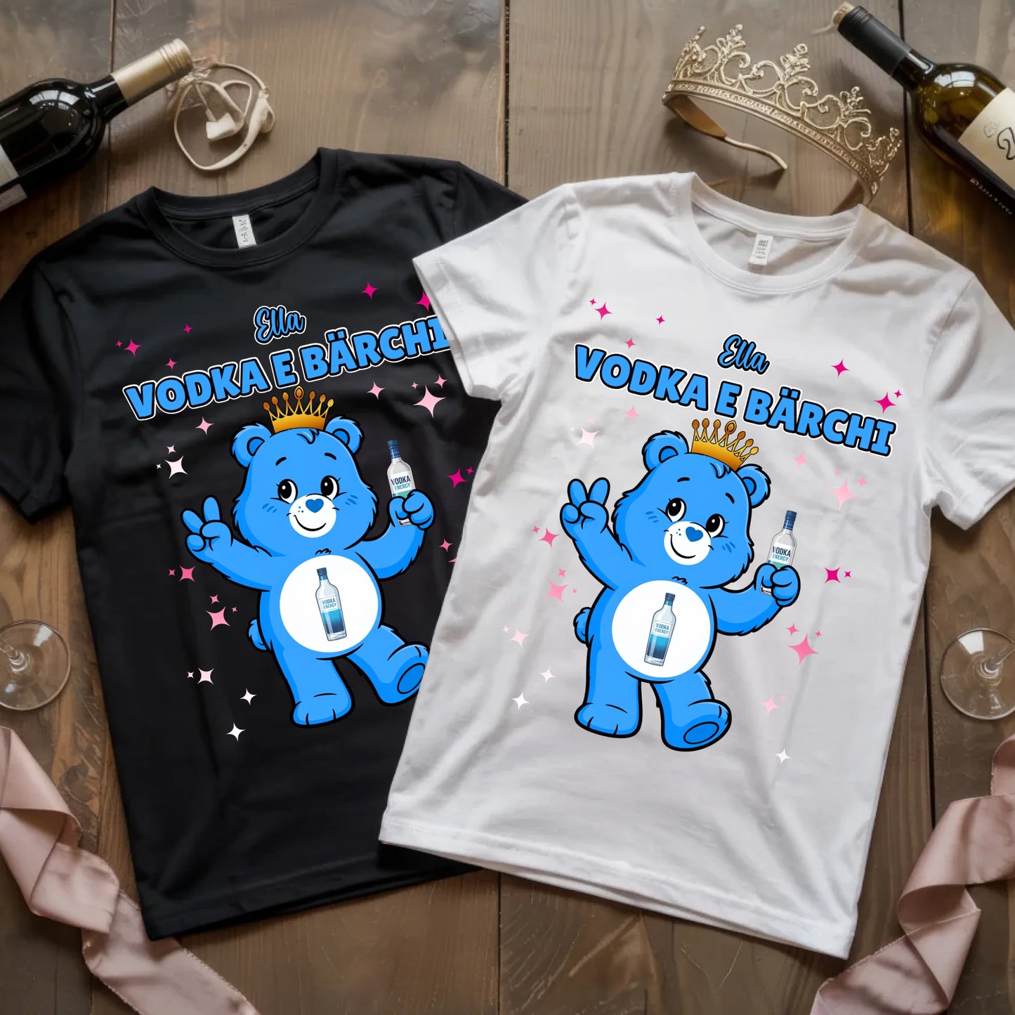 Lustiges Shirt Sauf Bärchi Vodka E Bärchi Sauf Bärchi JGA T-Shirt