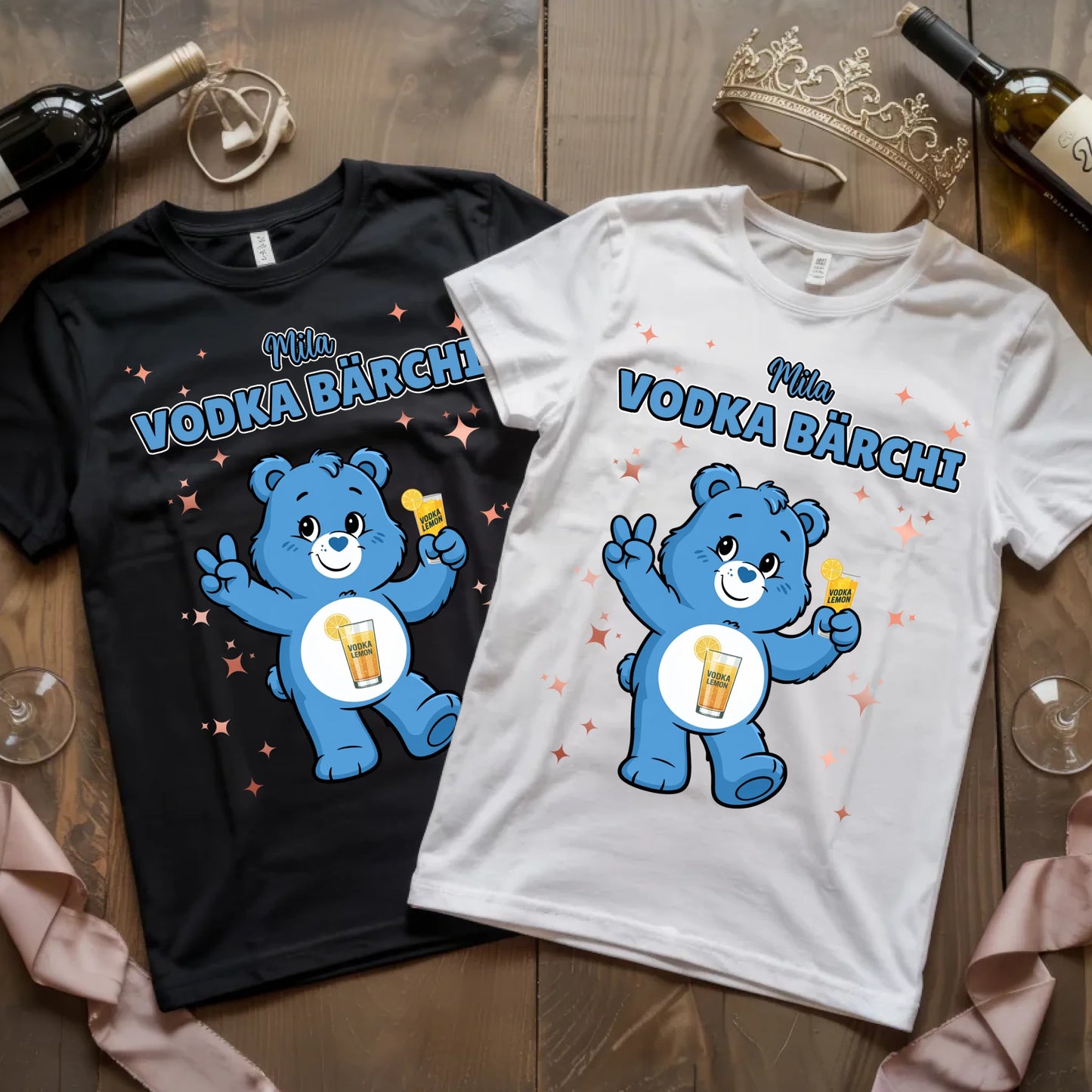 Lustiges T Shirt Sauf Bärchi Vodka Bärchi Sauf Bärchi JGA Shirt