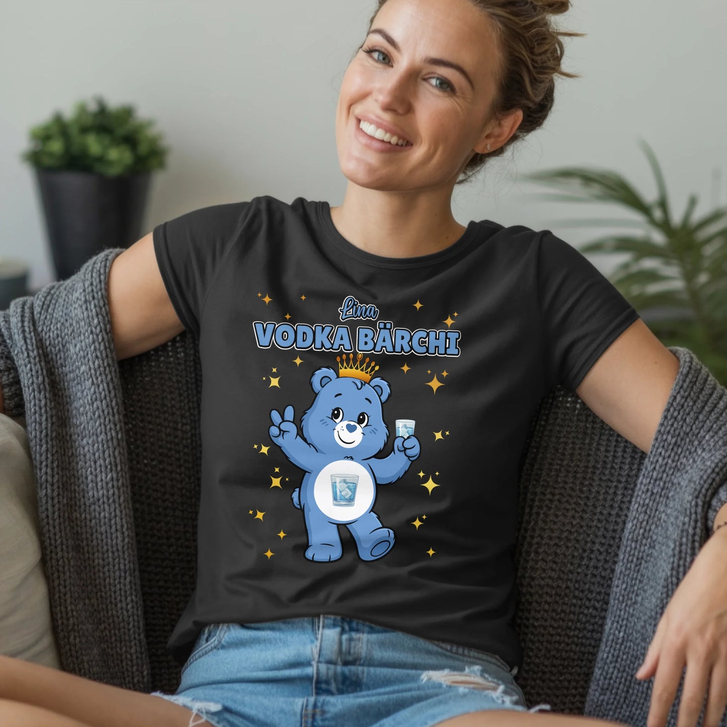 Saufbärchi T Shirt Vodka Bärchi Sauf Bärchi Shirt für JGA und Party