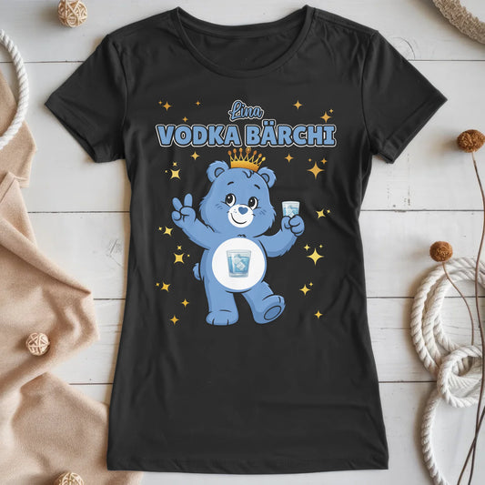 Saufbärchi T Shirt Vodka Bärchi Sauf Bärchi Shirt für JGA und Party