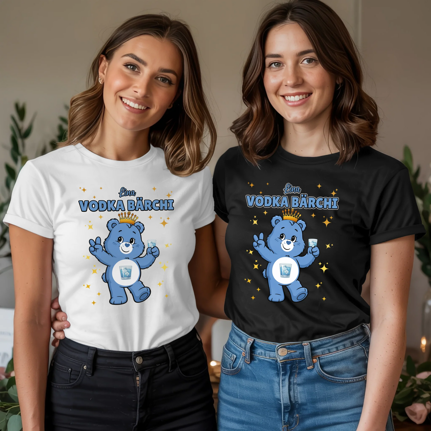 Saufbärchi T Shirt Vodka Bärchi Sauf Bärchi Shirt für JGA und Party