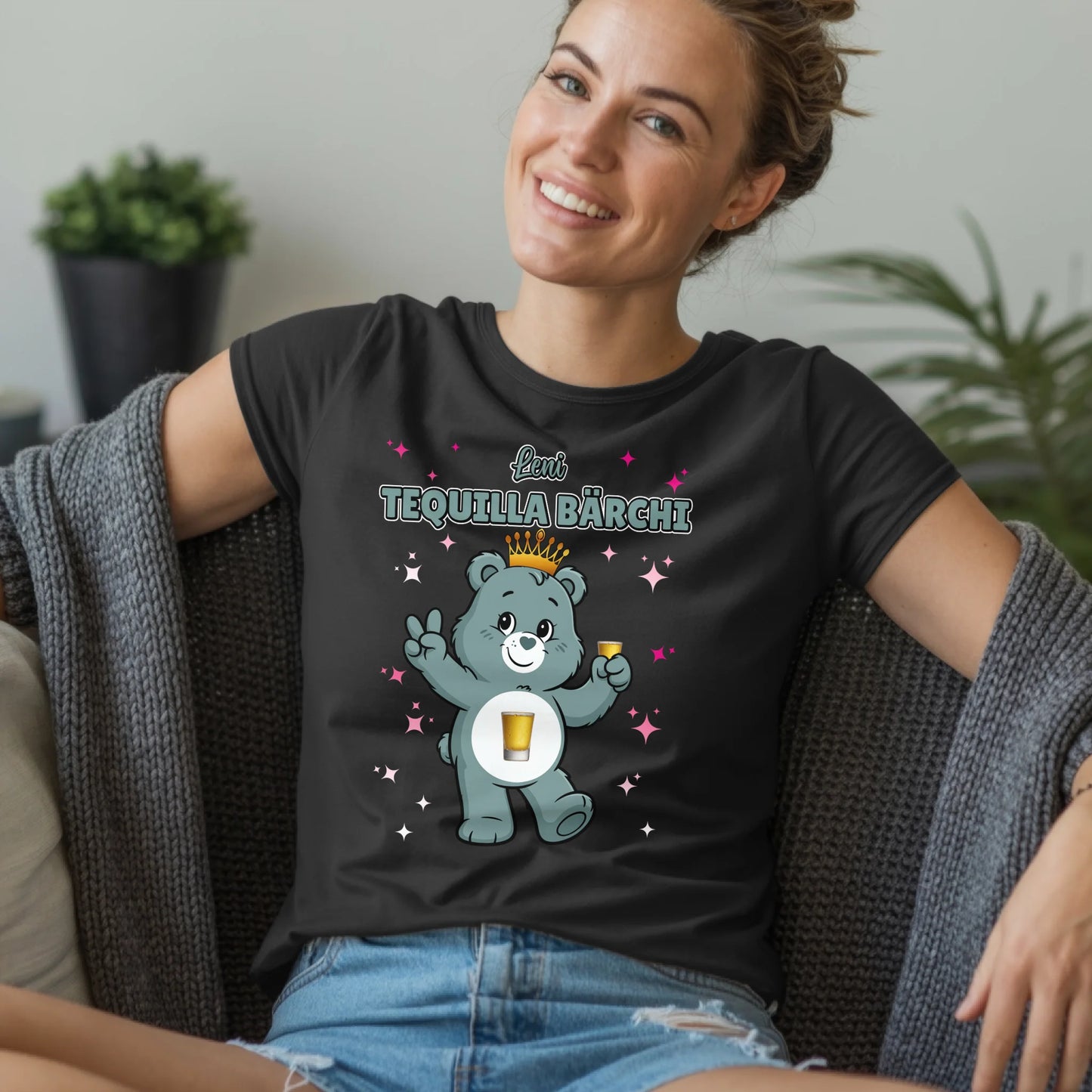 Saufbärchi Shirt Tequilla Bärchi T-Shirt für Party und JGA